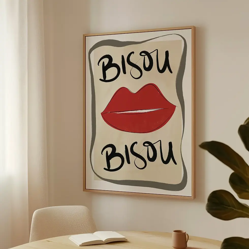 Bisou Bisou, Download Art Print von Tales by Jen
