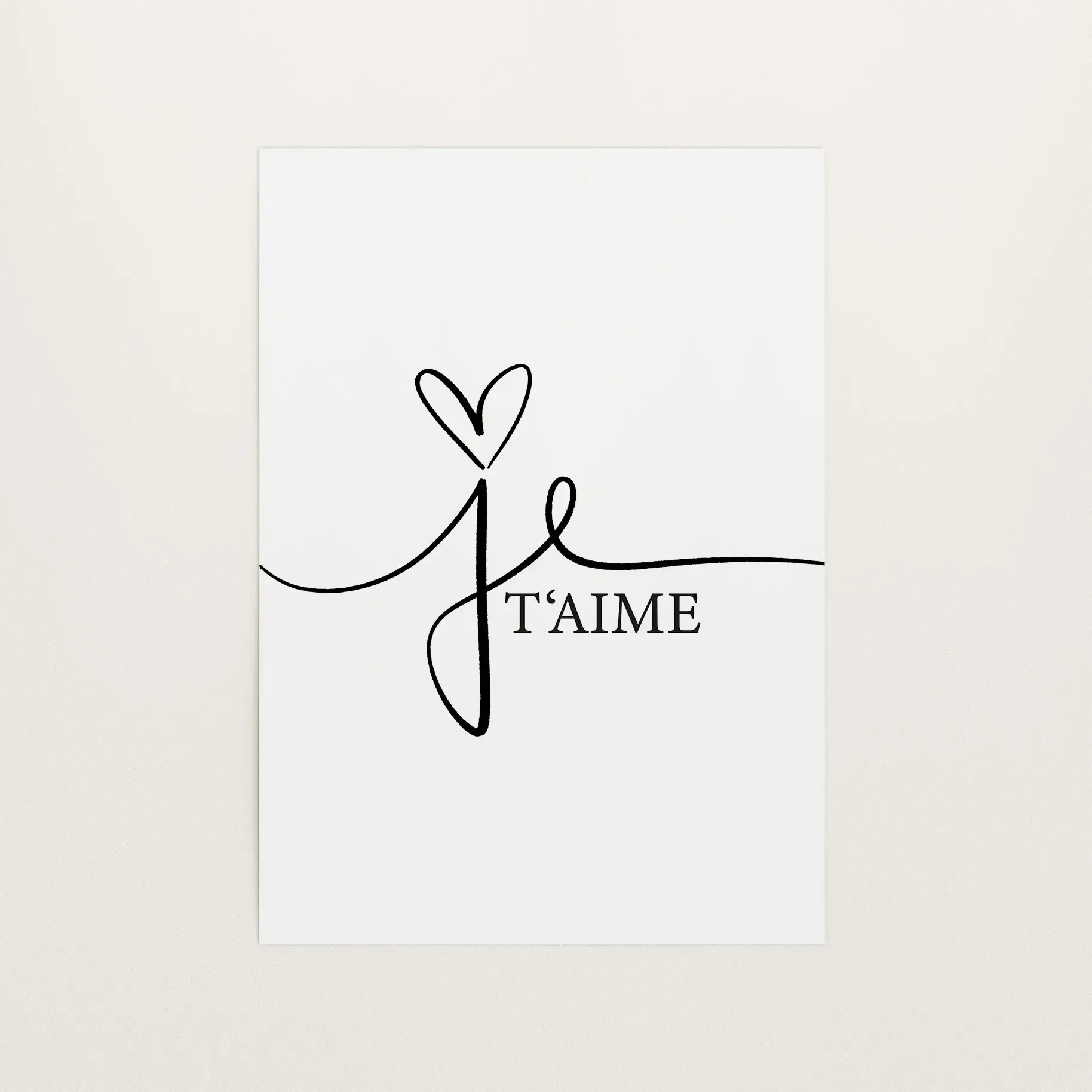 Je t'aime, Art Print von Tales by Jen