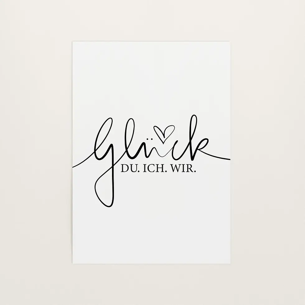 Glück - du ich wir, Art Print von Tales by Jen