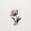 Miniaturbild: Dusty Rose Tulip No.1, Art Print von Tales by Jen