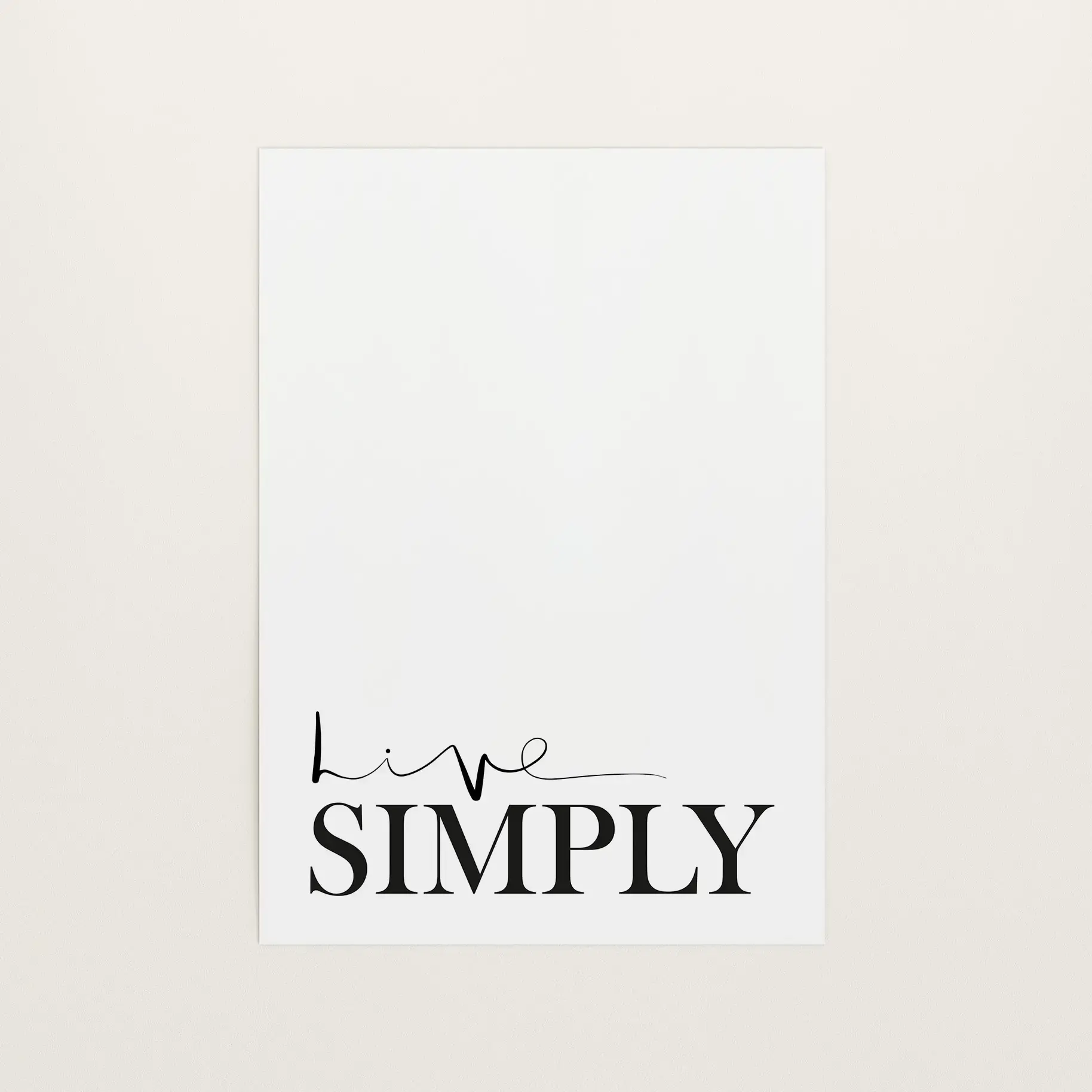 Live simply, Art Print von Tales by Jen