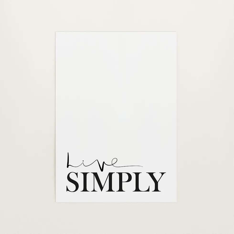 Live simply, Art Print von Tales by Jen