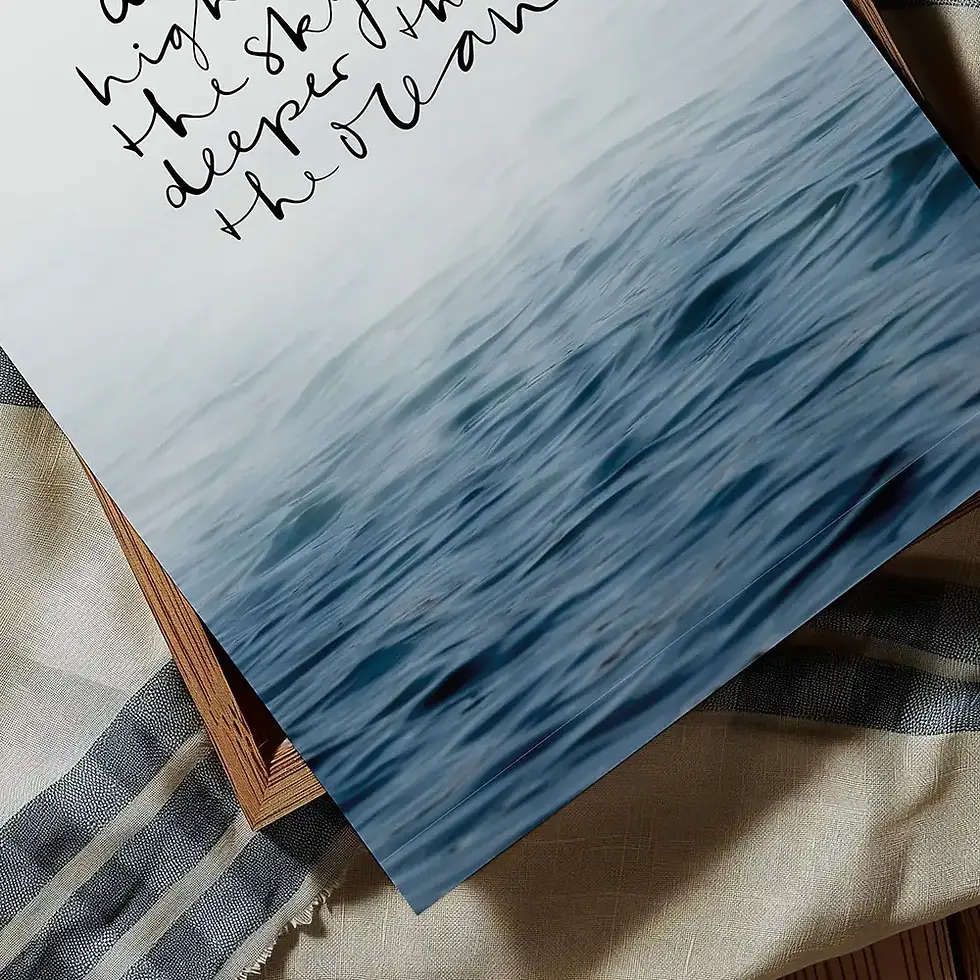 Miniaturbild: Dream higher than the sky and deeper than the ocean, Plakat von Tales by Jen