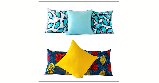 African-inspired cushion in Wax fabrics
