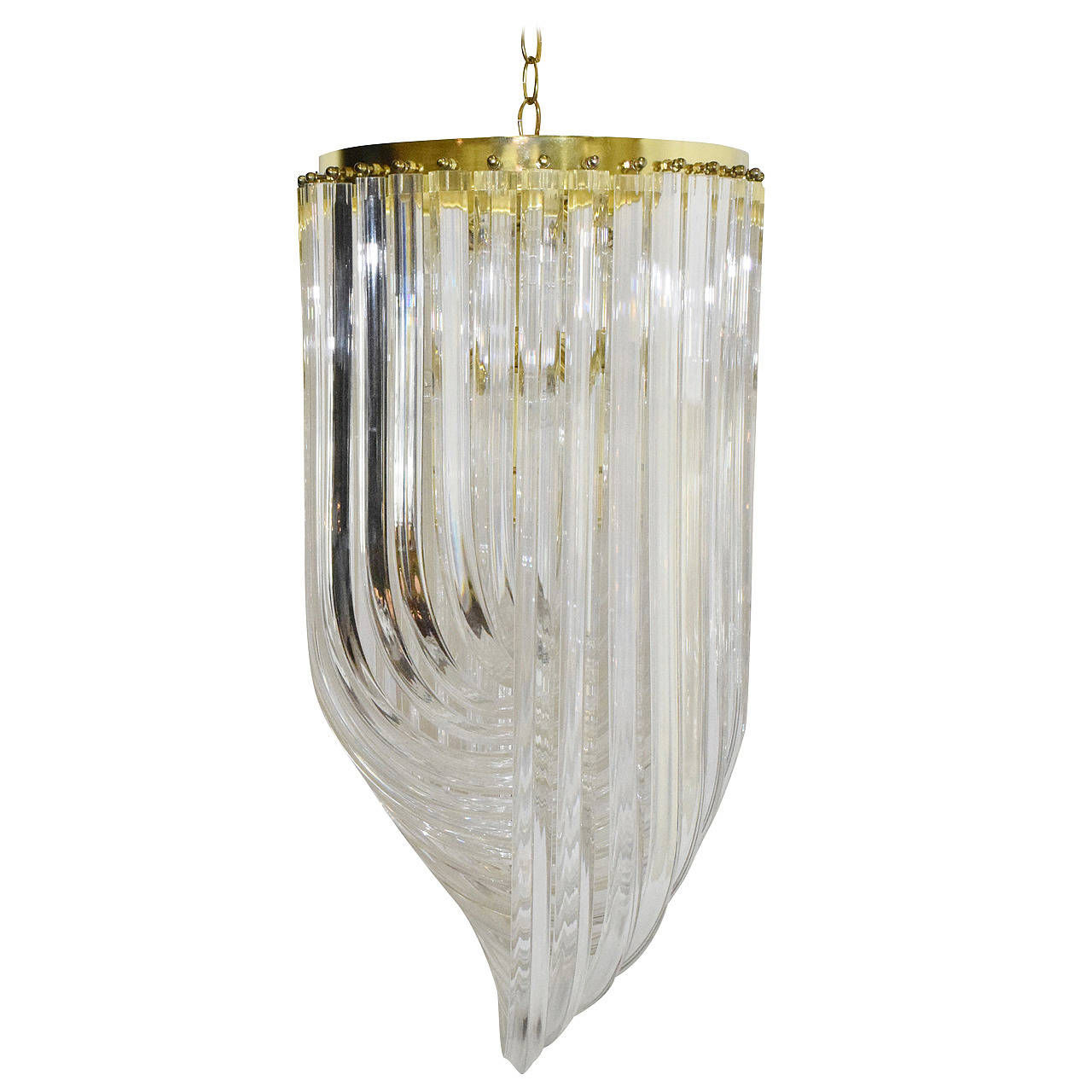 Mid-Century Modern Lucite Loop Chandelier circa20c modern lead