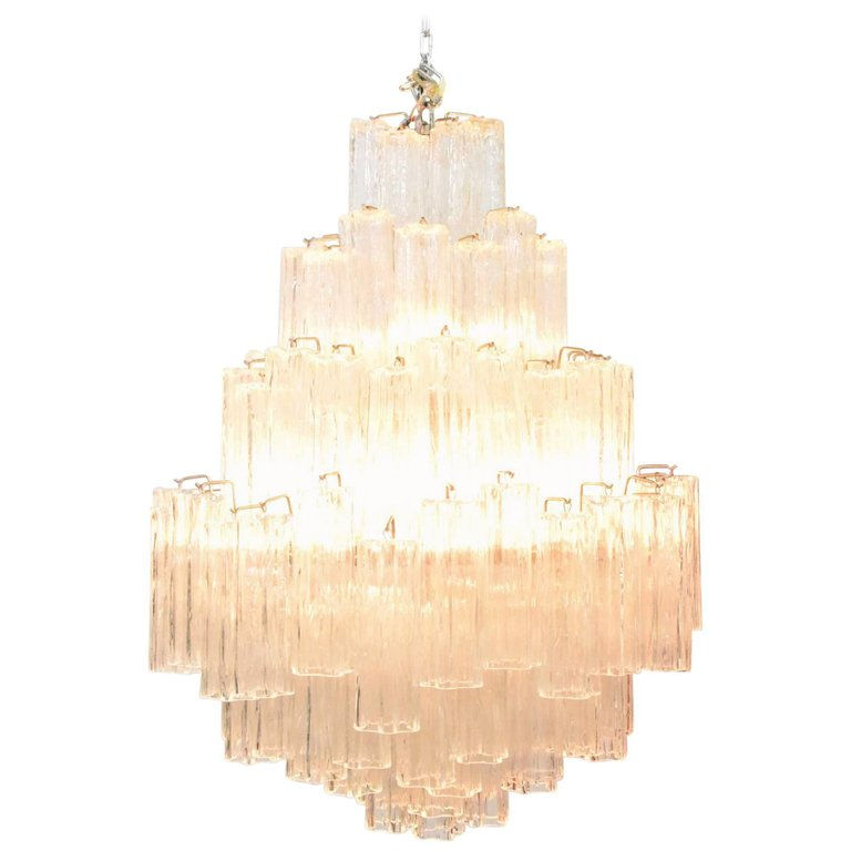 Very Large Venini Tronchi Chandelier circa20c lead