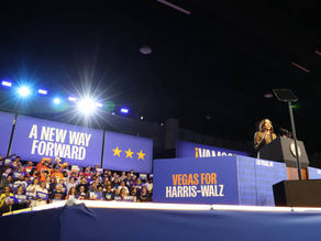 Harris trolls Trump at Vegas rally and LA fundraiser, says her crowds are 'pretty big'