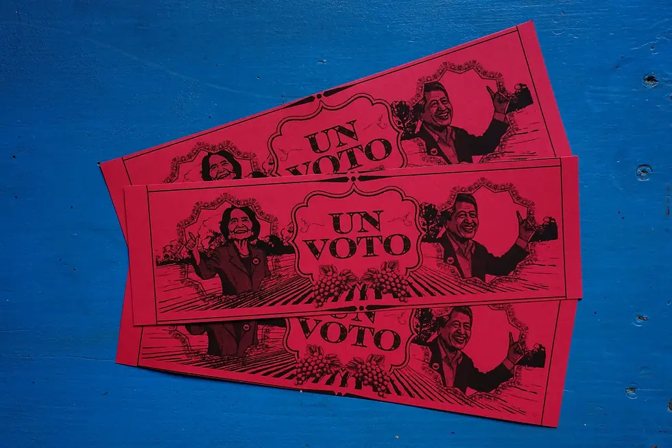 Voting tickets for La Unión Del Pueblo Entero Cumbre 2024. Credit: Verónica Gabriela Cárdenas for The Texas Tribune