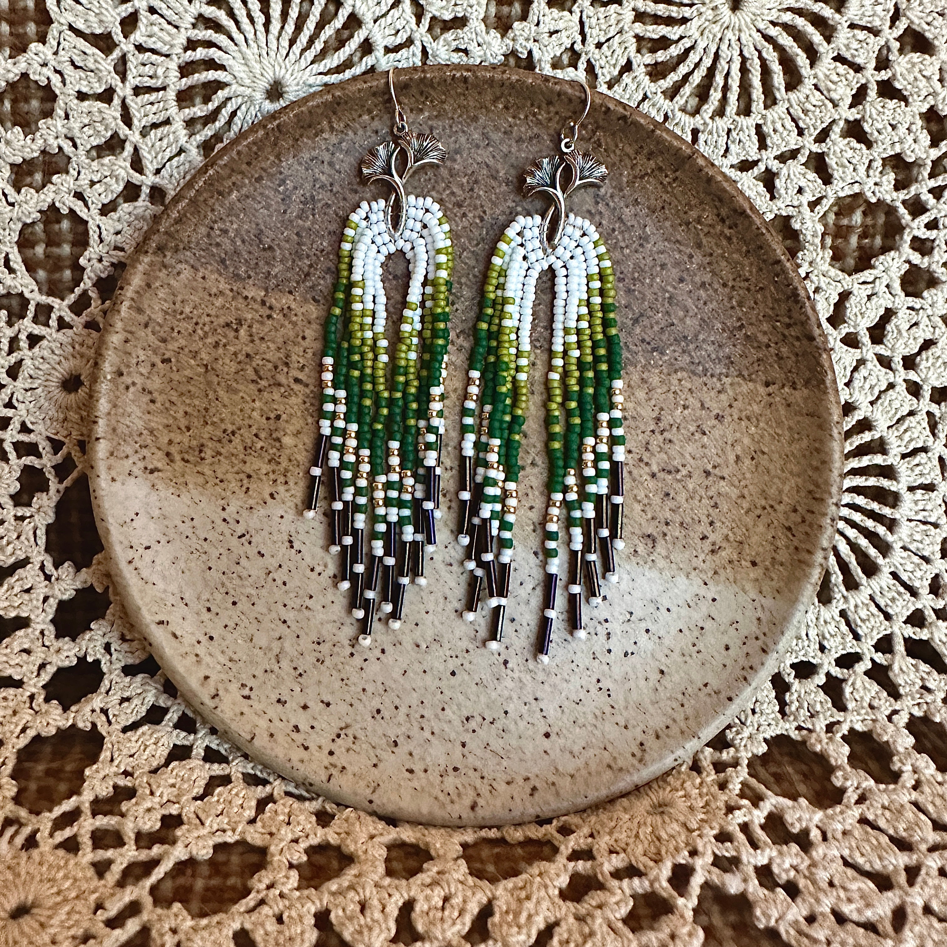 Gingko Fringe Earrings
