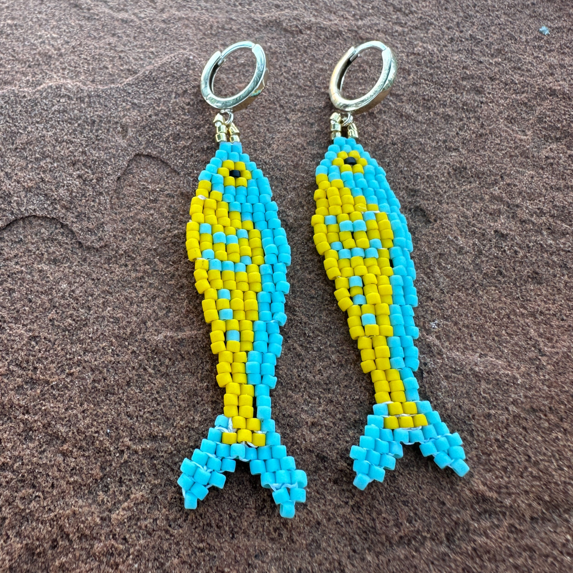 Beaded Fish Earrings