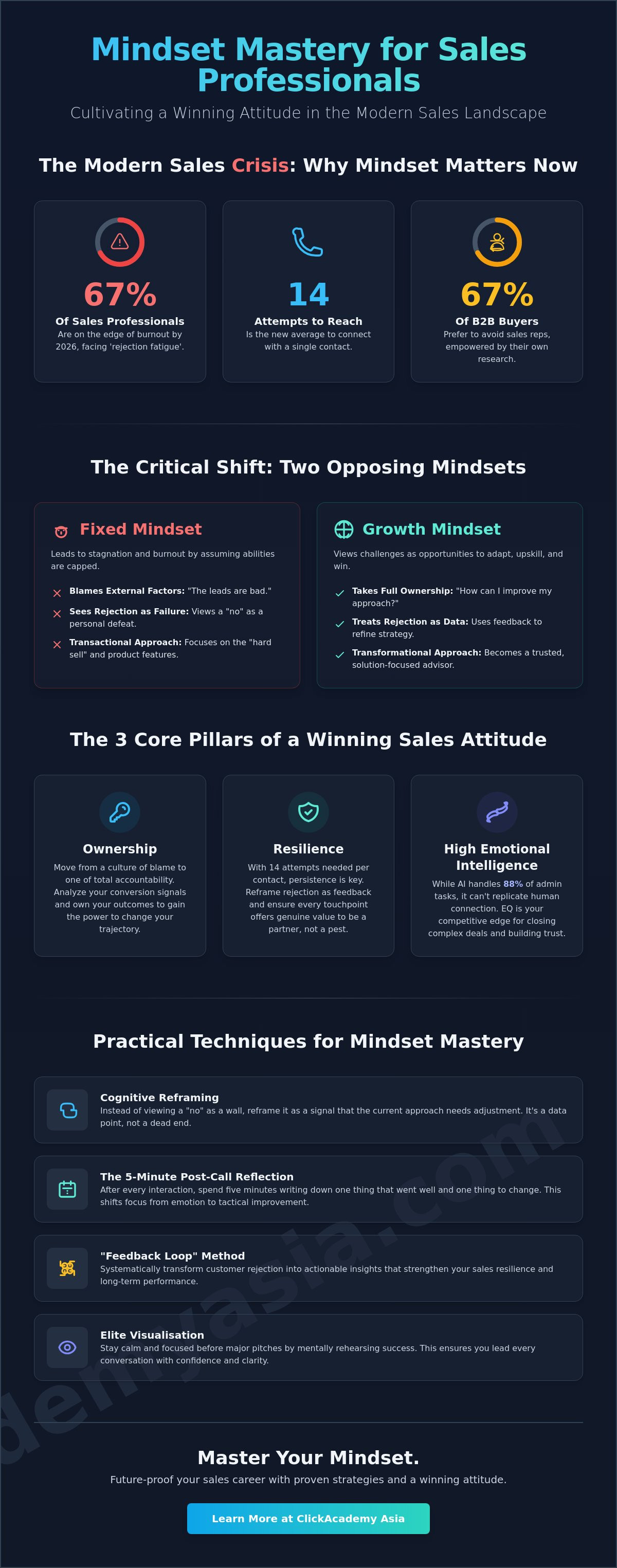 Mindset Mastery for Sales Professionals: Cultivating a Winning Attitude - https://www.clickacademyasia.com/course/mindset-mastery-for-sales-professionals