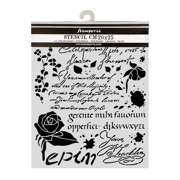 Stamperia Flowers & Poems Latin Inspirations Stencil