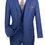 Thumbnail: Modern Fit Vested with Flat Front Adjustable Waist Band Pants Pure Solid Suits