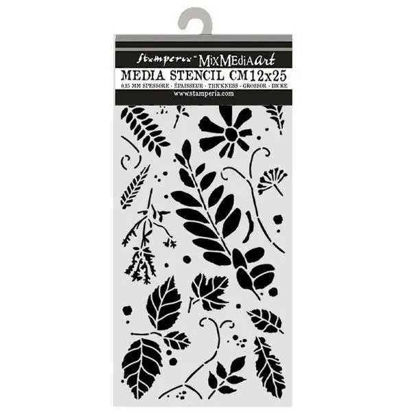 Stamperia Flowers & Poems Mixed Leaves Stencil