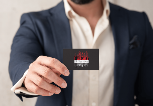 Visitenkarte FBauer IT Vorderseite als Collage