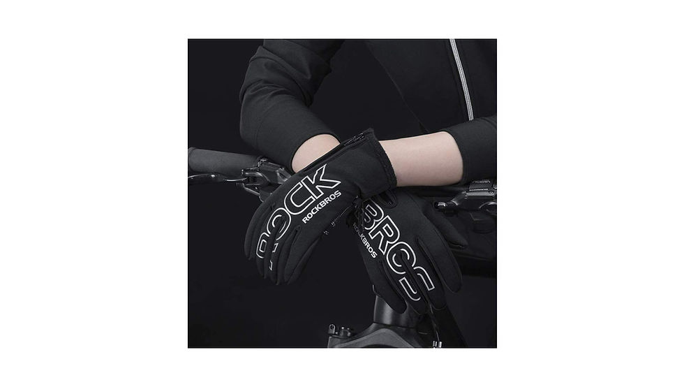 Миниатюра: Теплі велосипедні перчатки Rockbros S091-4BK