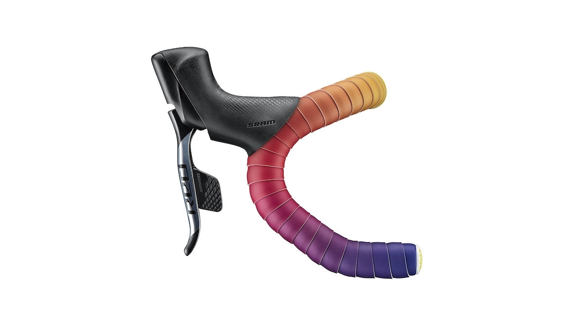 фіолетова обмотка на кермо велосипеда фото на білому фоні