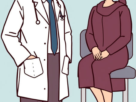 A patient and doctor speaking about treatment options