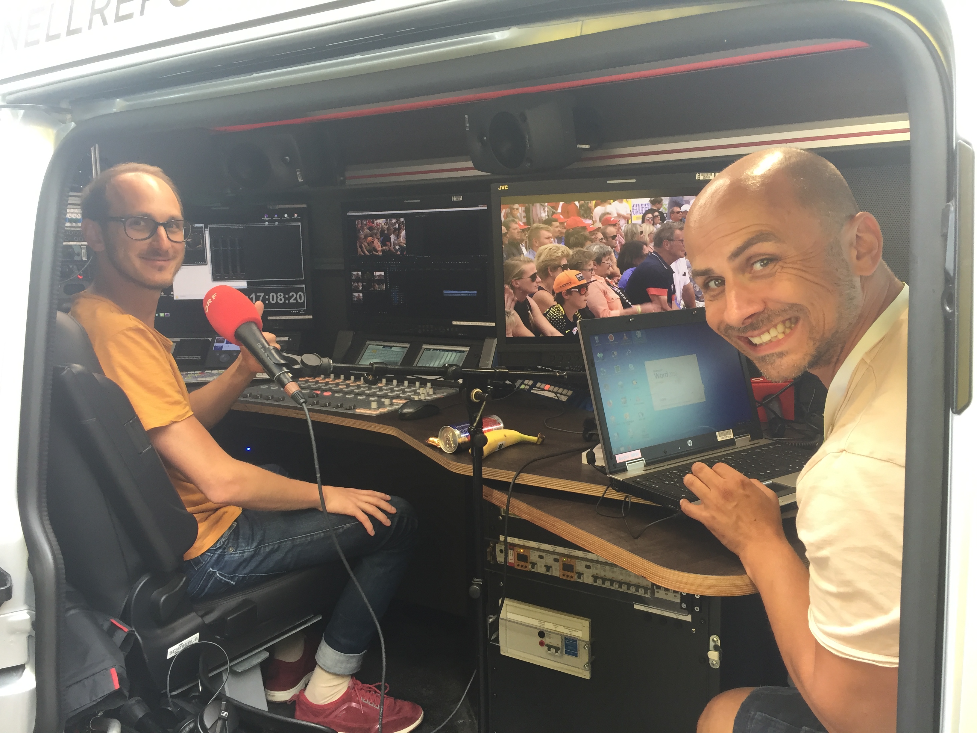Schnittbus ORF: Thomas und Christian