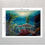 Thumbnail: art print with sea turtle, kelp and coral