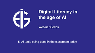 AI tools being used in the classroom today - Webinar Series