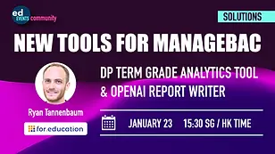 Livestream: New Tools for ManageBac