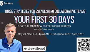 Your First 30 Days - 3 Key Strategies for New Middle Leaders