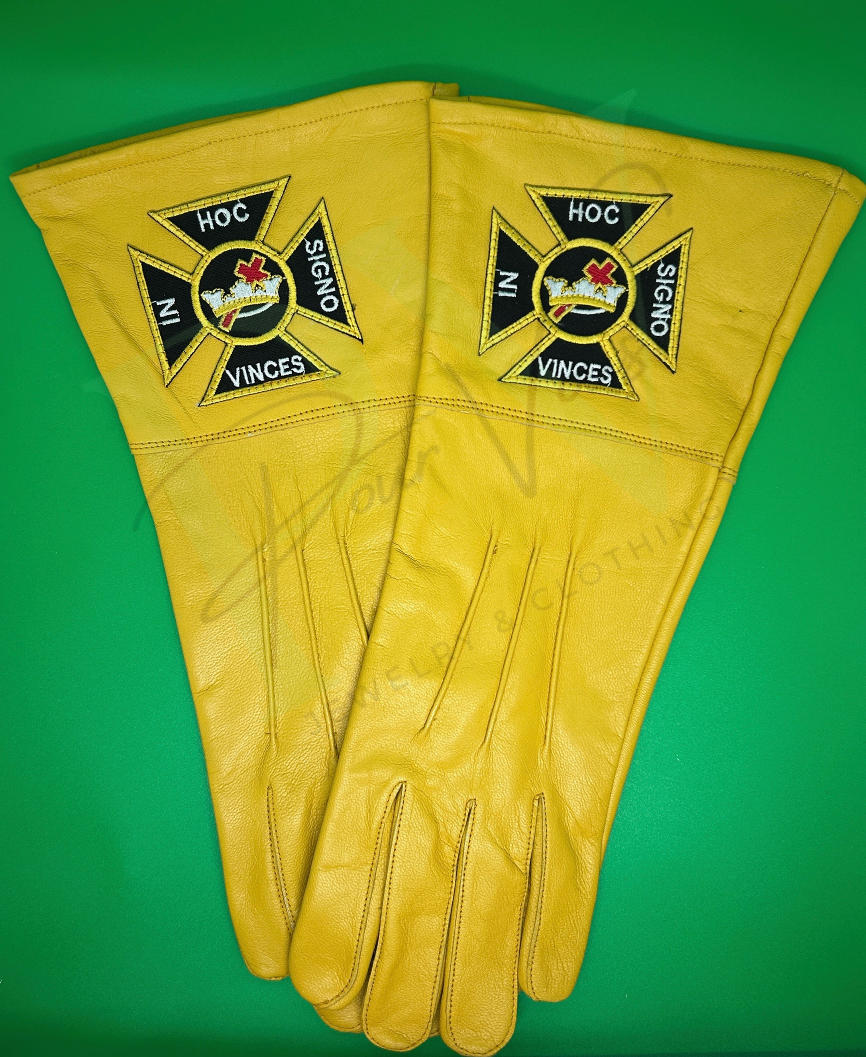 Genuine Leather Knights Templar Gloves