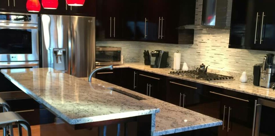 hand polished contemporary kitchen