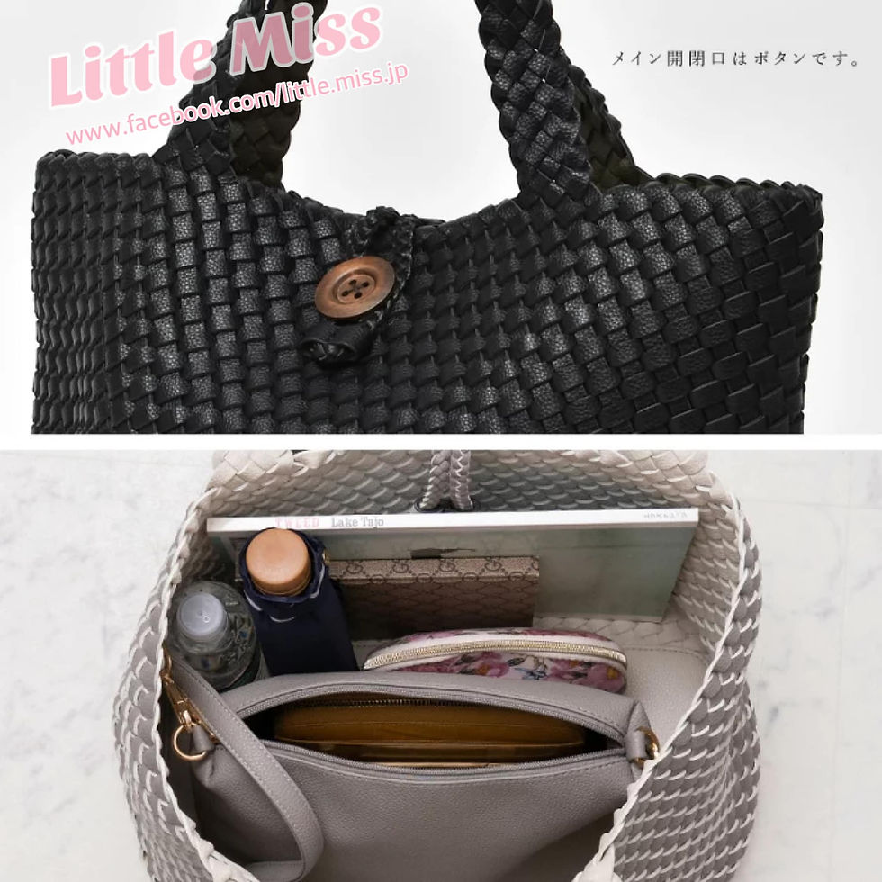 縮圖：❤️ 現貨 ❤️ reversible mesh tote bag set-A. white gray