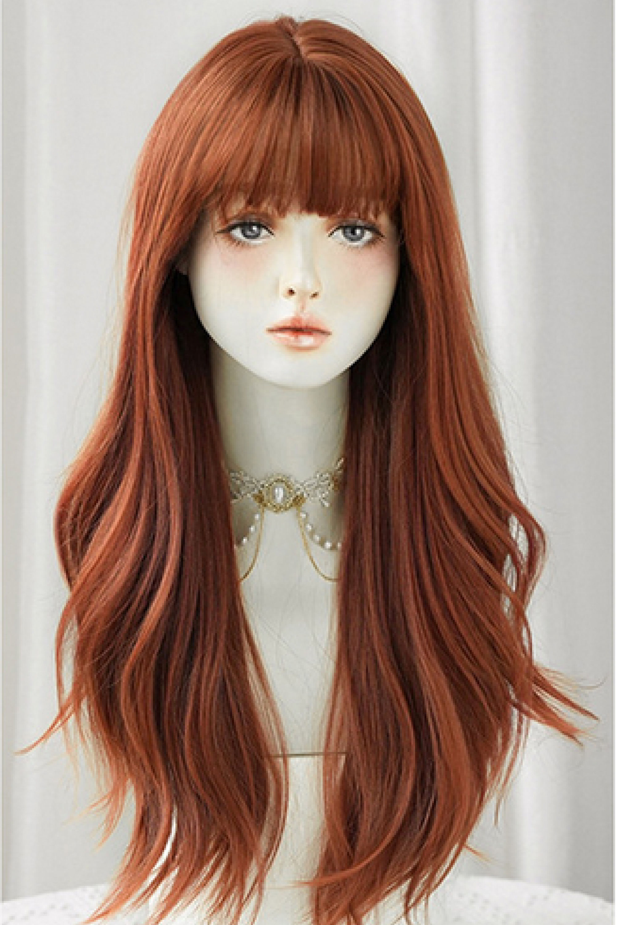 J10 Honey Orange Long Curly Wave Wig
