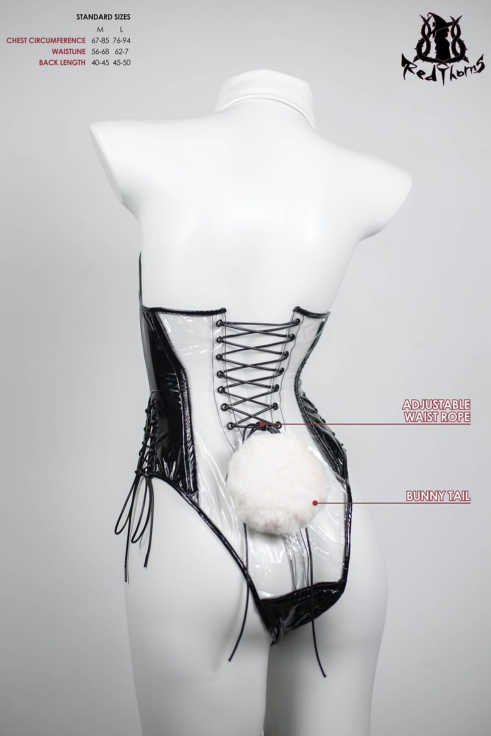 Thumbnail: Push-up bra Translucent Vinyl Bunny Ita Costume 2.0 Designed By Red Thorns