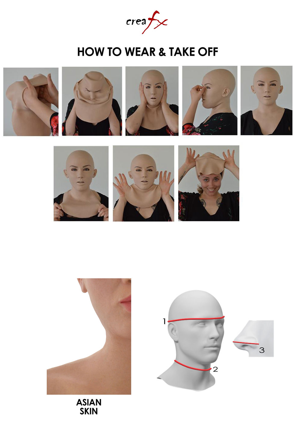 Miniature : Lin Silicone Mask by Crea Fx