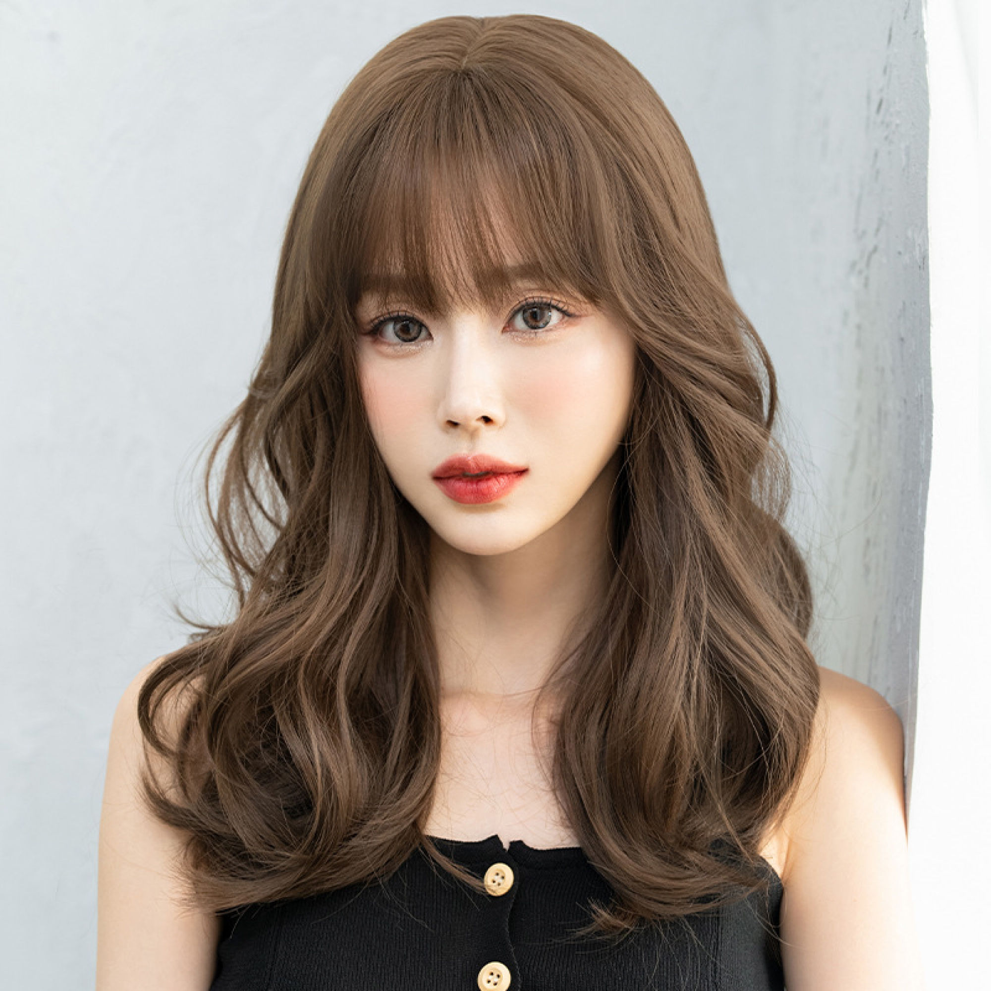 J85 Honey Brown Long Curly Wig
