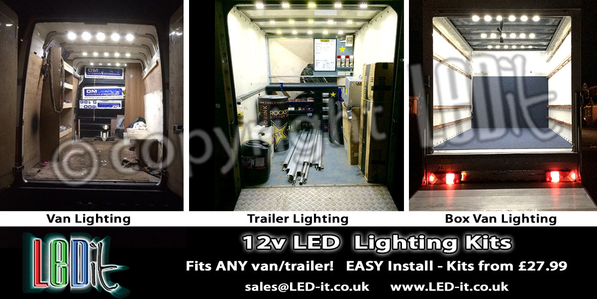 Valley Lighting 12V LED Interior Light Kit For Horse Box / Trailer – 1800 Lumens, 6000K