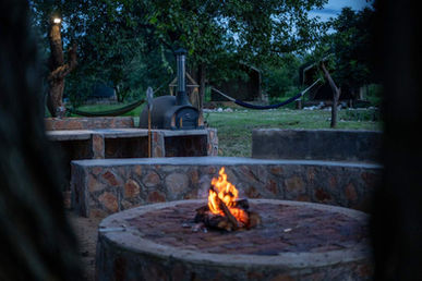 View of the braai area and pizza oven