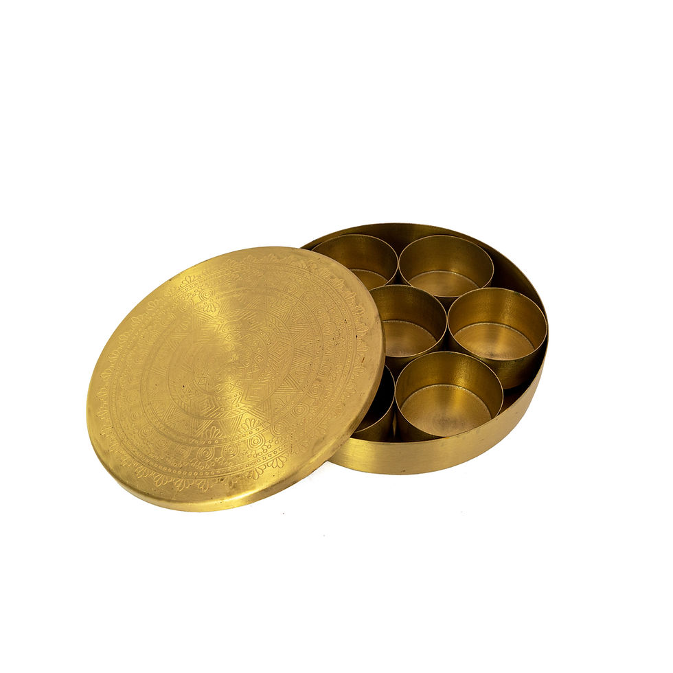 Thumbnail: Pure Brass Large Masala Box