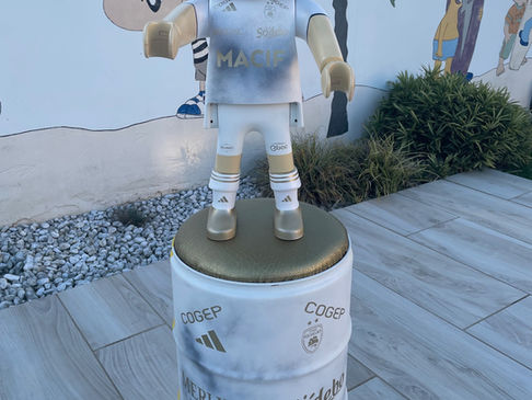 Bidon bicolore + playmobil Stade Rochelais 2024/2025 maillot coupe d'Europe.