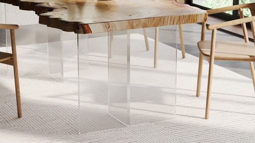 T-shaped acrylic table legs | Acrylic Deluxe