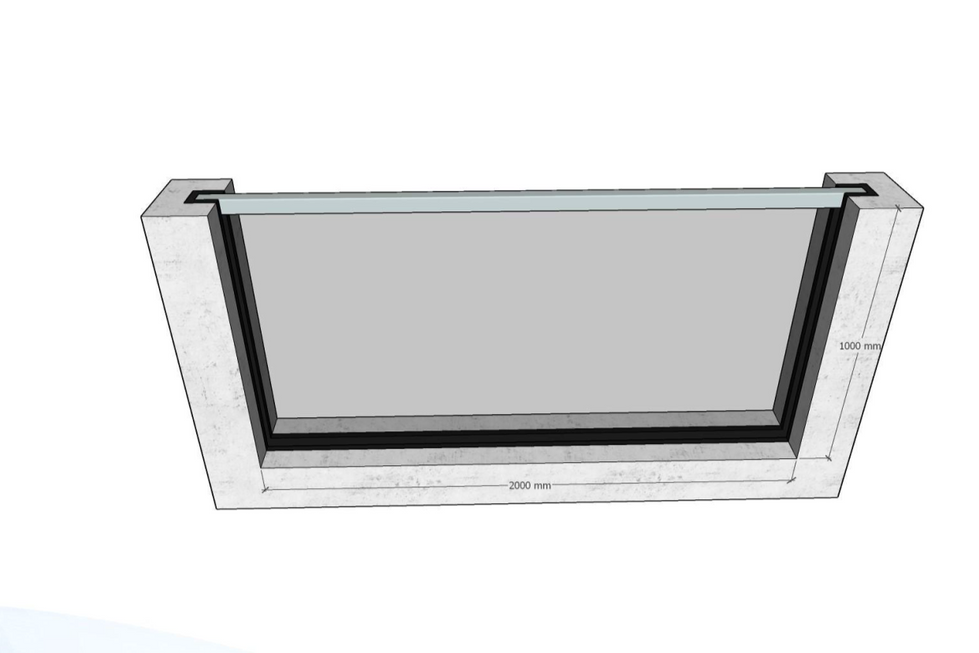 Akrylowe okno basenowe