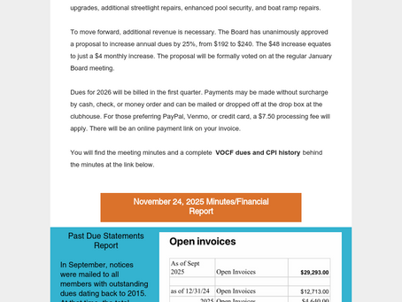 November 26, 2025 Email