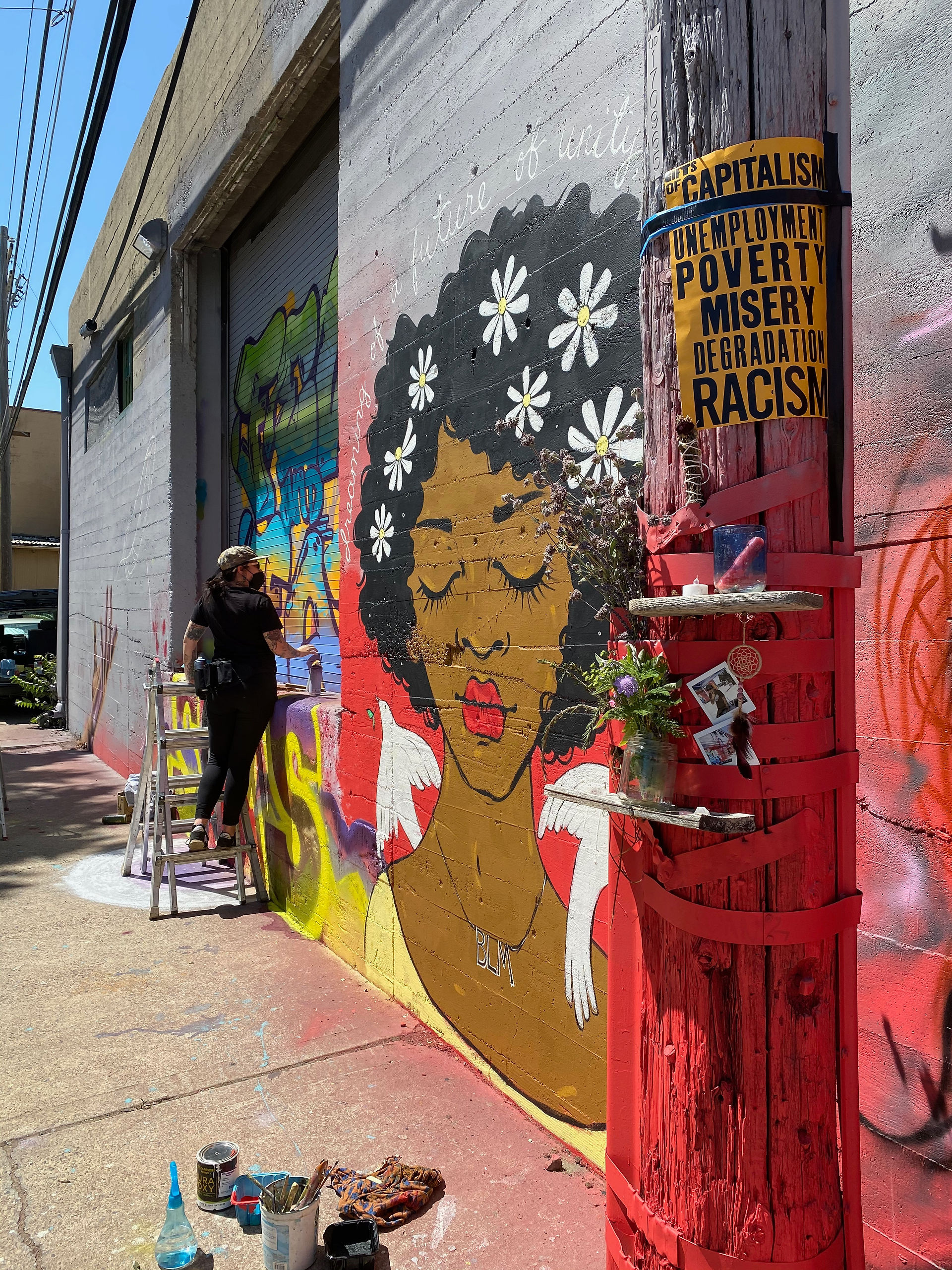 Sacramento Social Justice wall, 2020