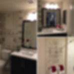 Tribal mural in Bathroom