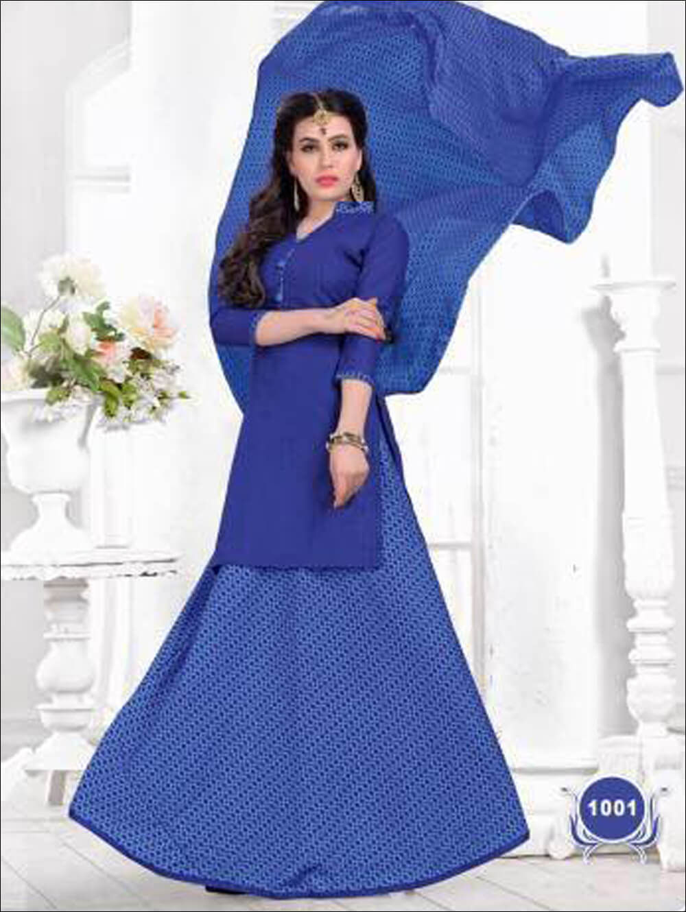 1001Blue Casual Wear Designer Suit
