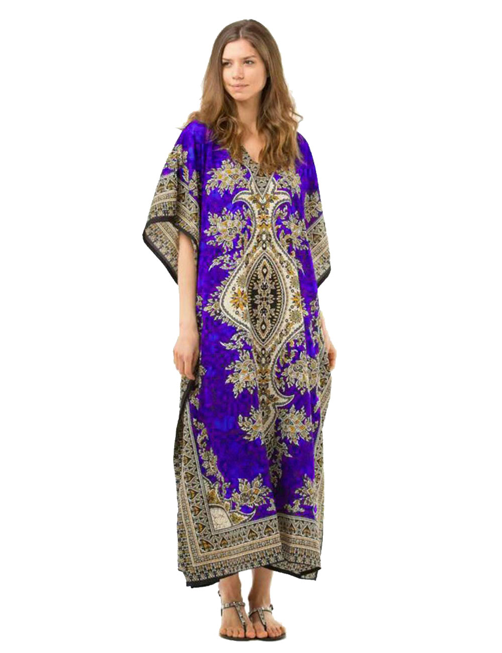 Indigo Stylish Printed Kaftan