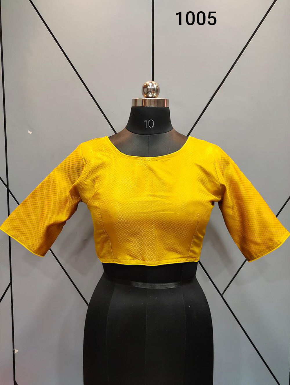 Yellow Designer Banarasi Blouse