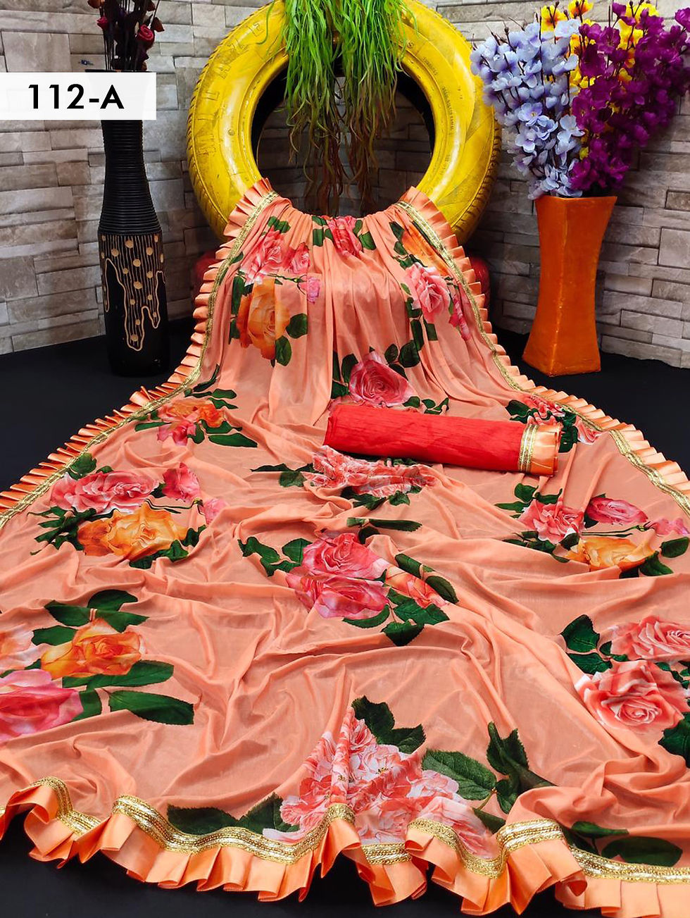 112A Designer Frill Concept Saree