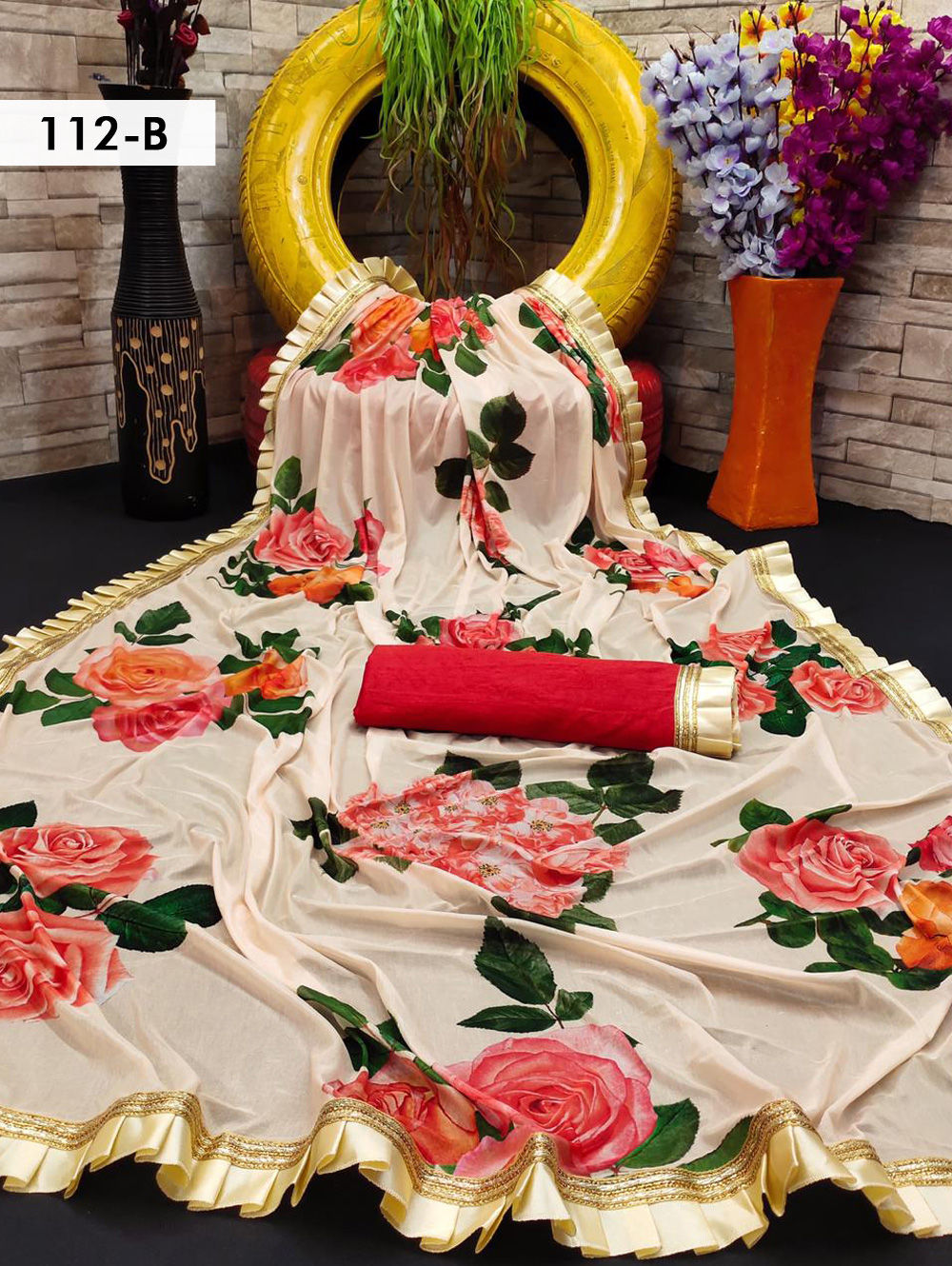 112B Designer Frill Concept Saree