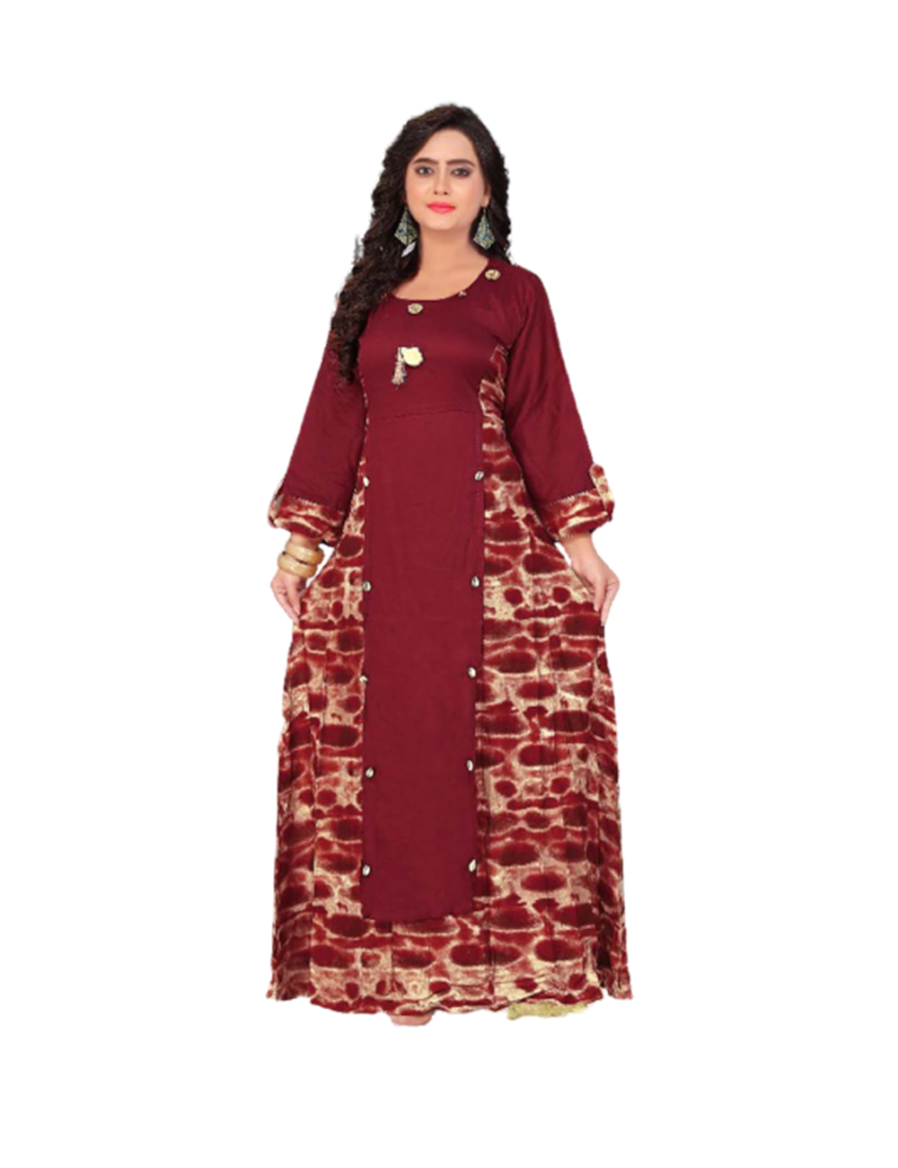 1005 Red Designer Kurtis