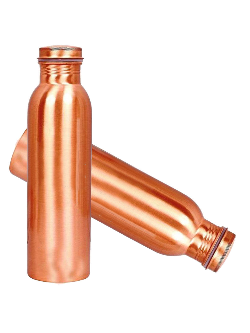 Two Plain Copper Bottles